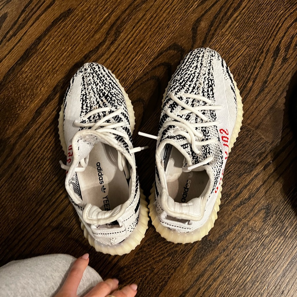 YEEZY zebra sneakers